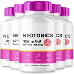 (5 Pack) Neotonics, Neotonics Skin & Gut, Neotonics Probiotics (300 Capsules) - Picture 1 of 3