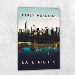 City Light Wall Art, Motivational Art Decor, Entrepreneur Office Home Canvas - Picture 1 of 4
