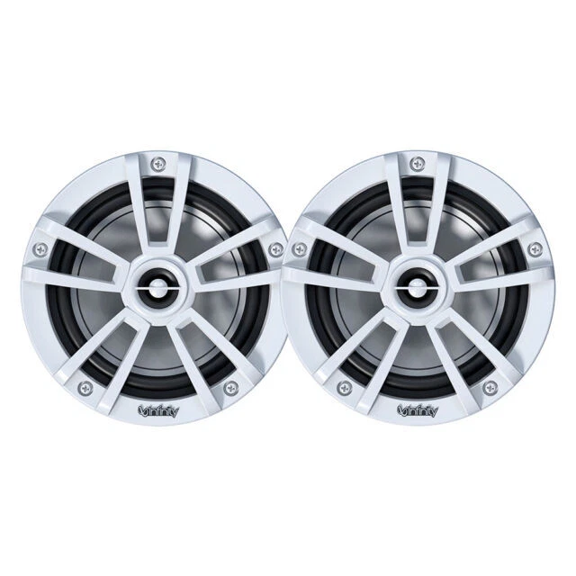 Infinity 6.5" 225W 2-Way Marine Speaker - White, Pair of 2 (622MBW-KIT)