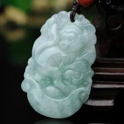 Natural Genuine Green A Jade Jadeite China Style Monkey Pendant 发财猴 Foto 1 de 4