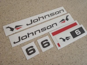 Johnson Sea Horse 6 HP Vintage Motor Decal Kit FREE SHIP + FREE Fish Decal! - Picture 1 of 1