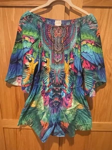 Milla by Camilla “Age of Asteria” colorful romper playsuit girls sz 10 EUC - Picture 1 of 4