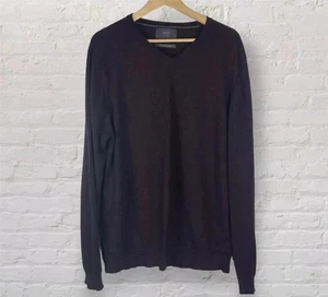 M&S Reine Merinowolle XL Pullover V-Ausschnitt Pulli Aubergine Lila Strick - Bild 1 von 8