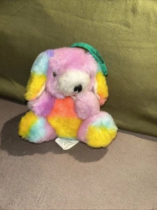 Peluche/ornamento Dan Brechner vintage colorato arcobaleno orso 4" - Foto 1 di 24