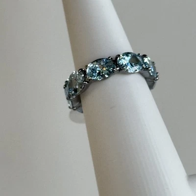 Bomb Party Sweet Like Sugar Size 9 March Aquamarine on Hematite - Image 1 of 4