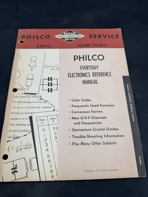 1952 PHILCO Radio home study, electronics reference manual  brochure - Image 1 of 3