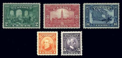 Canada #141-145 — VF-XF VLH - Image 1 of 4