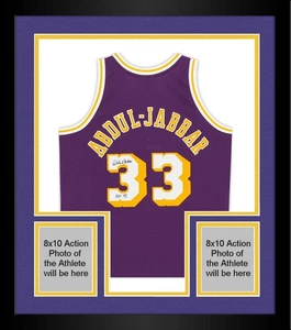 FRMD Kareem Abdul-Jabbar Lakers Signed 1984 Mitchell & Ness Jersey "HOF 95" Ins - Picture 1 of 5