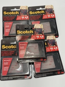 5 Packs- Scotch Extreme Interlocking Fasteners, 4 Strips, 1" x 3” Transparent - Foto 1 di 5