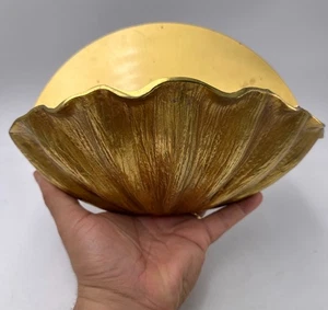 Chic applique murale en forme de coquillage, finement ciselée en bronze ca.1970 - Imagen 1 de 12