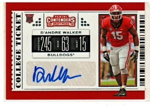 2019 Panini Contenders Draft Picks #185 D'Andre Walker Auto RC BX1 - Picture 1 of 1