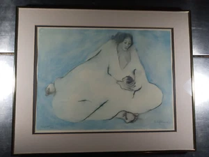 R C Gorman Print "Mother&Child" Hand Signed Framed Double Matted - Picture 1 of 6