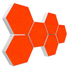 Basotect ® G+ pochłaniacz dźwięku 6 elementów plaster miodu pomarańczowy / zestaw extra #004