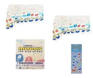 Despicable Me Minions Party Bundle includes Plastic Table Covers - 2 Count - Picture 1 of 3