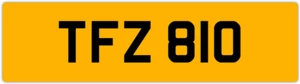 TFZ 810 T 3x3 DATELESS PRIVATE NUMBER PLATE TOM TONY TEL TOD TODD TAM TAJ TRACE - Picture 1 of 1