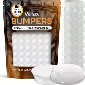 Cabinet Door Bumper 128PCS- Cabinet Bumpers Clear, Cabinet Stoppers Rubber Bumpe - Picture 1 of 9