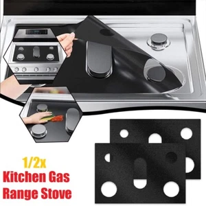 1/2x Kitchen Gas Range Stove Top Burner Cover Guard Protector Reusable Non-stick - Picture 1 of 17