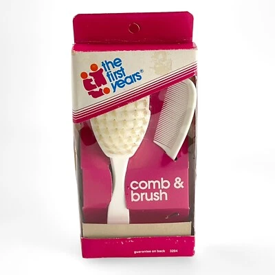 Vintage NOS Baby Comb & Brush Set The First Years Movie Prop Infant Grooming - Image 1 of 4