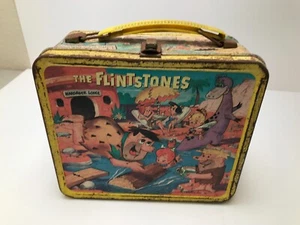 Fiambrera metálica vintage The Flintstones (sin/falta TERMO) - Imagen 1 de 5