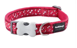 RED DINGO FLYING BONES COLLAR & LEADS - Picture 1 of 8