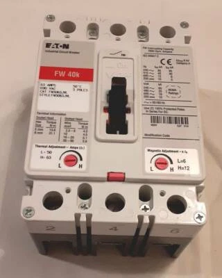 Disyuntor industrial Eaton FW3063JVL, 63A, 3P. NUEVO en caja. Envío gratis Foto 1 de 4