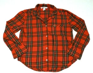 Victoria's Secret Damen XS rot kariertes Flanellhemd Pyjama Oberteil - Bild 1 von 7
