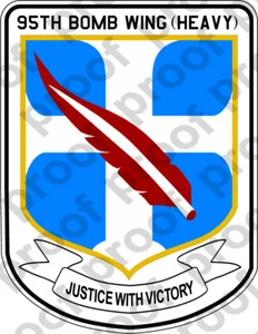 PEGATINA USAF 95TH ALA DE BOMBA - Imagen 1 de 1
