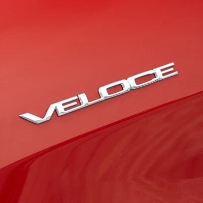 Silver VELOCE Letter Sticker Alfa Romeo Giulia Stelvio Decorative Accessories Foto 1 de 4