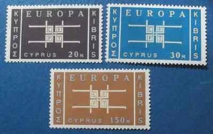 CYPRUS 1963 EUROPA CEPT MH with original gum COMPLETE SET HIGH CATALOQUE VALUE - Picture 1 of 2