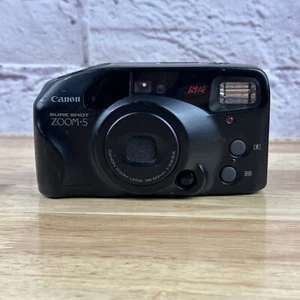 Cámara Canon Sure Shot Zoom-S AF apuntar y disparar 35 mm película y flash sin probar - Imagen 1 de 9