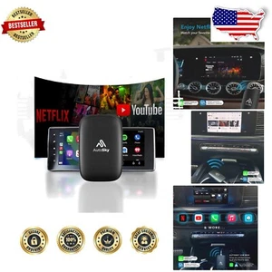 Compact Wireless CarPlay & Android Auto AI Box Lite - Stream Netflix & YouTube - Picture 1 of 8