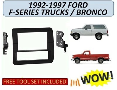 Kit de tablero DOBLE DIN para FORD SERIE F 1992-1997 / KIT DE BISEL DE INSTALACIÓN BRONCO Foto 1 de 3