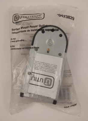 Utilitech Surface Mount Dryer Power Outlet 0423829 50A 250V 3 Wire Ground Sealed - Image 1 of 4