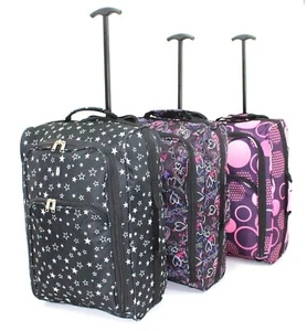 Ryanair EasyJet Cabin Approved Trolley Suitcase Hand Luggage Bag Holdall 55cm P - Picture 1 of 40
