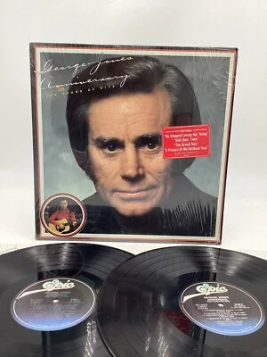 GEORGE JONES anniversary (ORIG 82’ EPIC 2x VINYL GATEFOLD LP + HYPE STICKER (NM) Foto 1 de 4