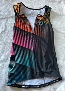 Pearl Izumi Women's XL Cycling Vest - Rainbow Striped Pattern - Picture 1 of 8