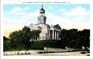 Vicksburg, MS - Old Warren County Court House Linen Postcard Unposted - Picture 1 of 2