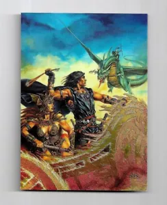 Clyde Caldwell 1995 FPG Metallic Card M5 Artifact of Evil - Picture 1 of 2