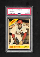 1966 TOPPS VENEZUELA #320 BOB GIBSON - PSA 1MK - LOOKS WAY NICER - VENEZUELAN