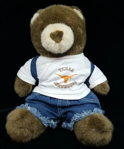 Texas Longhorn Teddy Bear with Backpack Cover