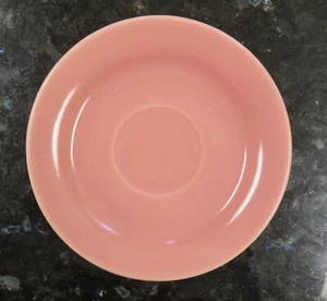 BAUER Los Angeles California Pottery La Linda Pink Saucer ~ 6 3/8 Inches - Picture 1 of 4