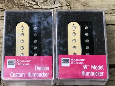 SEYMOUR DUNCAN Custom SH-5 Bridge / SH-1n 59 Neck Pickup Set - Zebra - Image 1 of 3