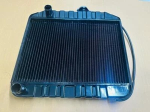 Radiator Assembly Fits Jeep 49-64 CJ-3A, 3B, Truck, Station wagon-4 Row Copper - Picture 1 of 6
