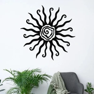 Letrero de arte de pared de sol de metal decoración - Imagen 1 de 16
