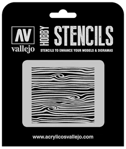 Plantilla de aerógrafo Vallejo ST-TX007 textura madera número. Eff de textura 2 125 x 125 mm - Imagen 1 de 1