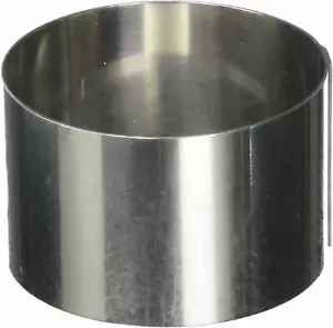 LOTTO 6 Anelli Mousse Acciaio Inox Paderno World Cuisine 2 1/4 x 1 3/4 Pollici - Foto 1 di 5