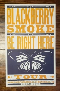 BLACKBERRY SMOKE Ryman June 21 2024 HATCH Show PRINT Nashville Poster SOLD OUT - Picture 1 of 1