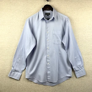 PRESWICK & MOORE Button Up Dress Shirt Men's 15 ½ - 34/35 Blue Classic Corpcore - Picture 1 of 15