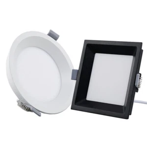 Ultrathin LED Panel Lights Fixture Recessed Ceiling Lamp Circle/Square Hallway - Picture 1 of 16