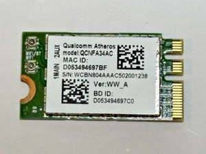 Notebook Netzwerkkarte Qualcomm Atheros QCNFA34AC WLAN 802.11 AC Bluetooth BT4.1 - Bild 1 von 2